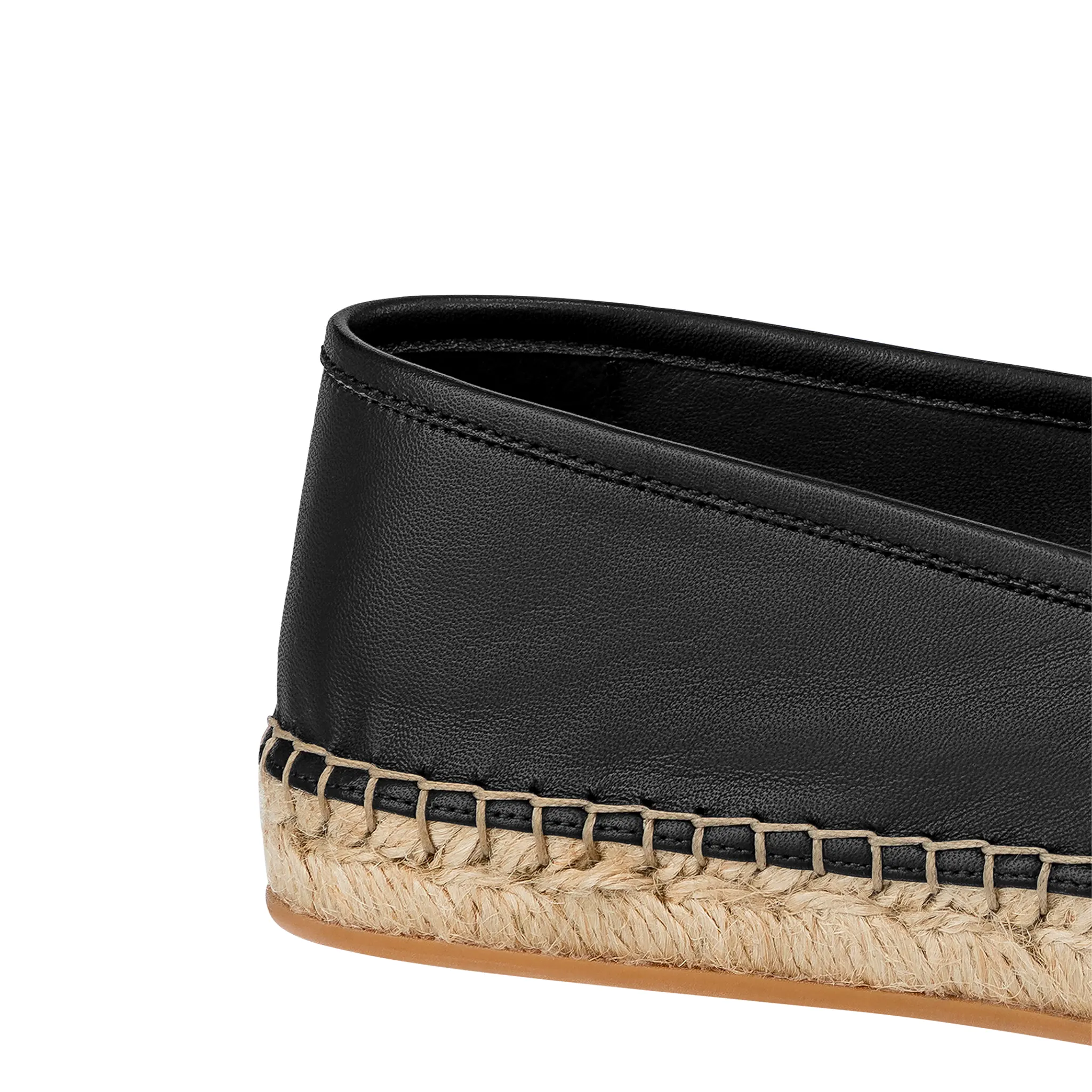 Back Side View of Louis Vuitton Starboard Leather Black Espadrilles 1ABVJO